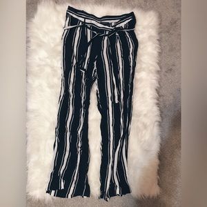 striped flowy pants